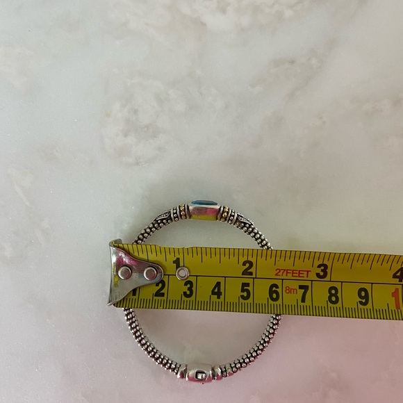 LAGOS blue topaz sterling and 18kt gold bracelet - Picture 9 of 12